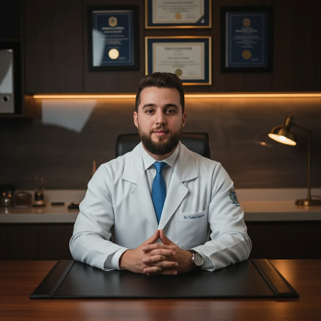 Dr. Felipe Quadros em pose séria